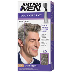 Just for Men Touch of Gray, Comb-In Hair Color, Light Brown T-25, 1.4 oz (40 g)