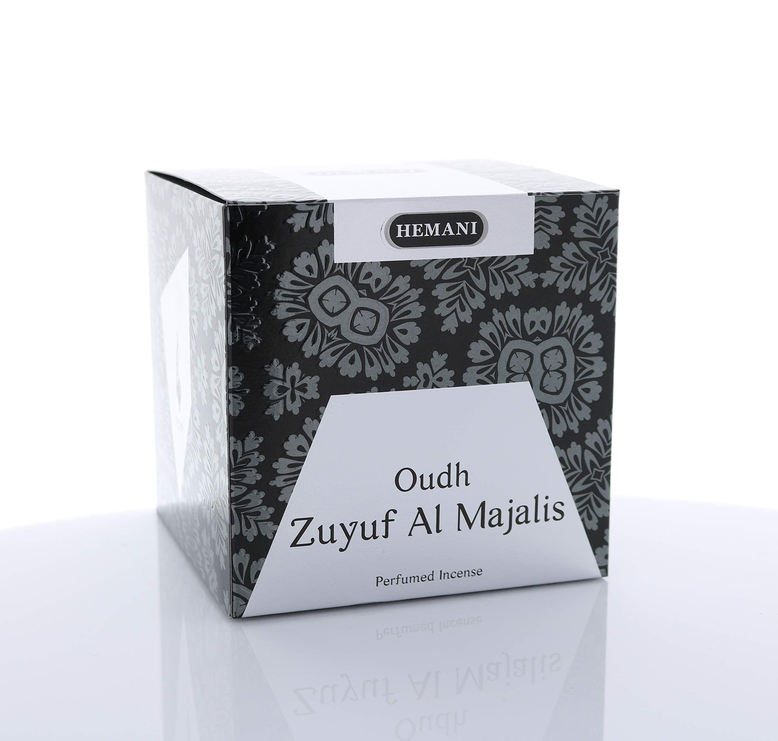 Hemani Oudh Bakhour Zuyuf Al Majlis Chips Perfume - 100% Natural Incense Oud Bakhoor for Room Air Freshener and Long Lasting Home Fragrance