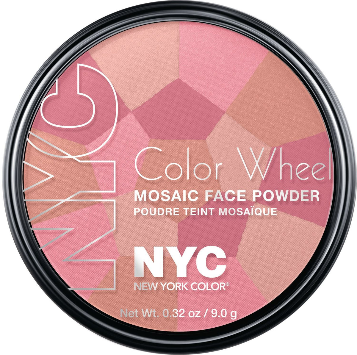 NYC Color Wheel Mosaic Face Powder, Pink Cheek Glow