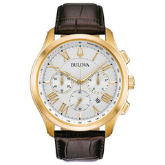 Bulova Men's Wilton - 97B169 - Brown Strap/ Gold Tone