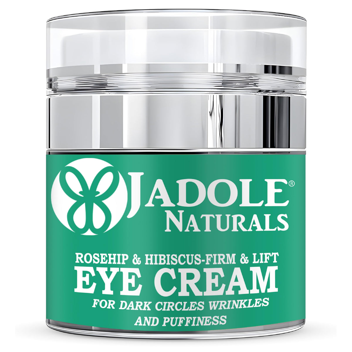 Jadole Naturals Eye Cream Moisturizer-50g with Vitamin B3, C & E, Rosehip & Hibiscus Flower Extract | Repair Under Eye Puffiness, Wrinkles, Dark circles | Revitalize & Hydrate Tired, Dry Eyes