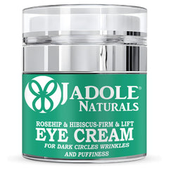 Jadole Naturals Eye Cream Moisturizer-50g with Vitamin B3, C & E, Rosehip & Hibiscus Flower Extract | Repair Under Eye Puffiness, Wrinkles, Dark circles | Revitalize & Hydrate Tired, Dry Eyes