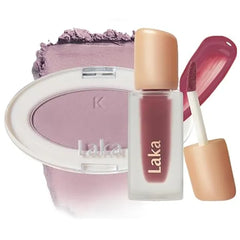 Laka Blush and Lip Duo Love Silk Blush #708 Poem & Fruity Glam Tint #102 Dewy