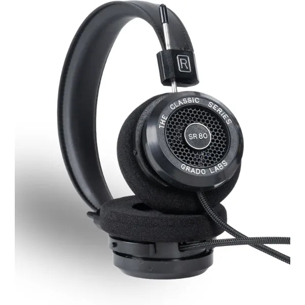 GRADO SR80x Open-Back Wired Headphones – Premium On-Ear Stereo Headphones with Enhanced Dynamic Drivers, Lightweight Design & Detailed Hi-Fi Sound