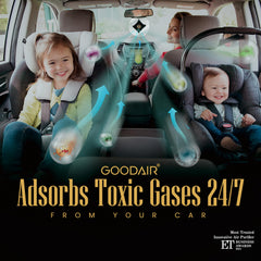 GOODAIR Royal Premium Non-electric Car Air Purifier | Certified to Absorb Toxic Gases (Super Black)