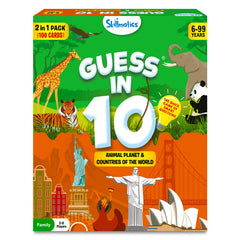Skillmatics Guess in 10 Animals & Countries Combo, Perfect for Boys, Girls, Kids & Families Who Love Card Games, Educational Toys, Board Games, Trivia, Gifts for Ages 8, 9, 10 & Up