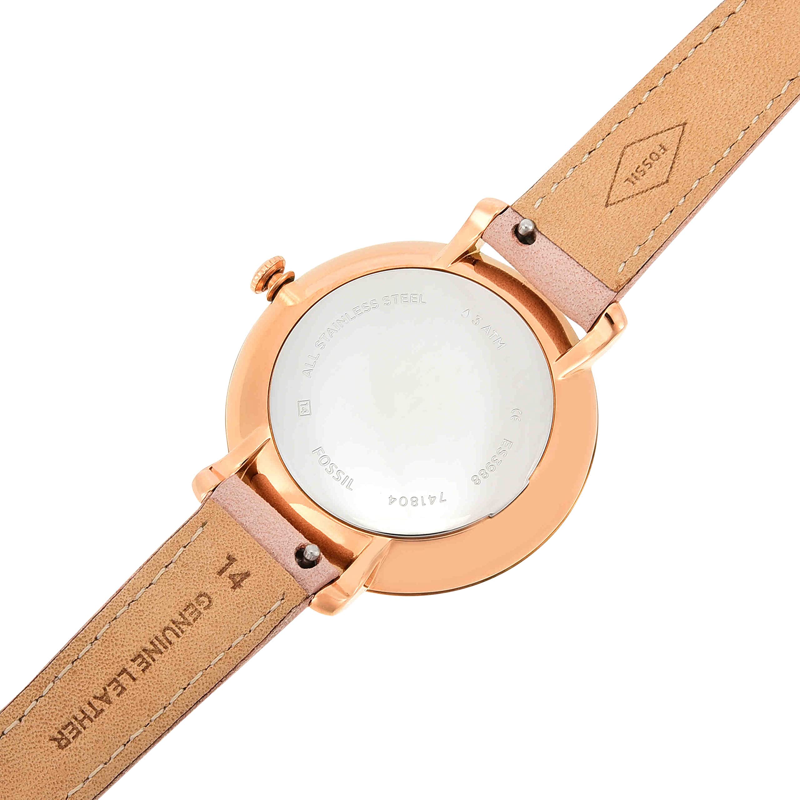 Fossil Women's Jacqueline Stainless Steel Quartz Watch Rose-Gold