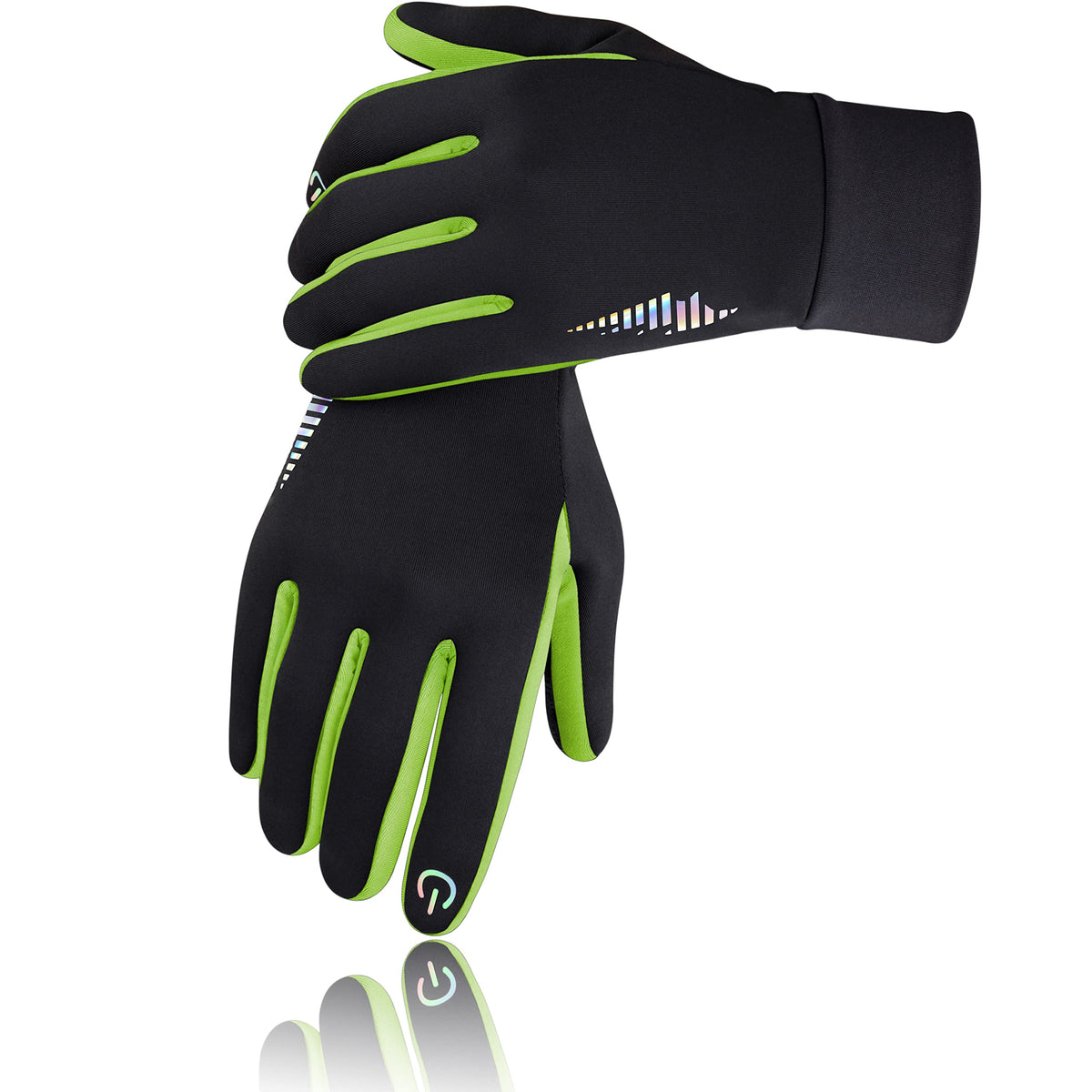 SIMARI Winter Gloves Men Women Touch Screen Glove Cold Weather Warm Gloves Freezer Work Gloves Suit for Running Driving Cycling Working Hiking 102 - Green Flash