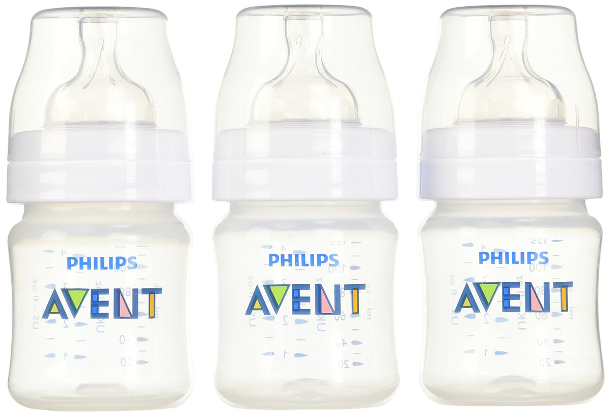 AVENT Philips Classic Plus BPA Free Polypropylene Bottles 4 Ounce (Pack of 5) transparent SCF560/57