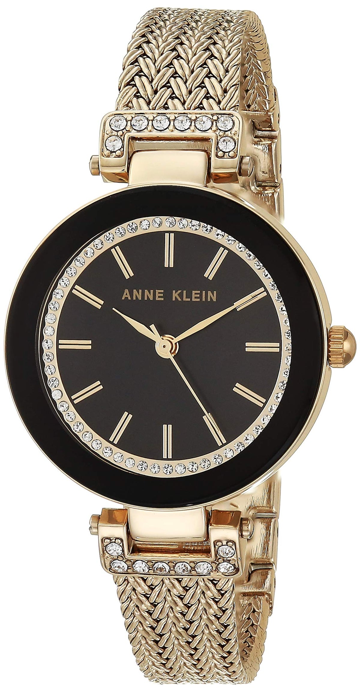 Anne Klein Women's Premium Crystal Accented Mesh Bracelet Watch
