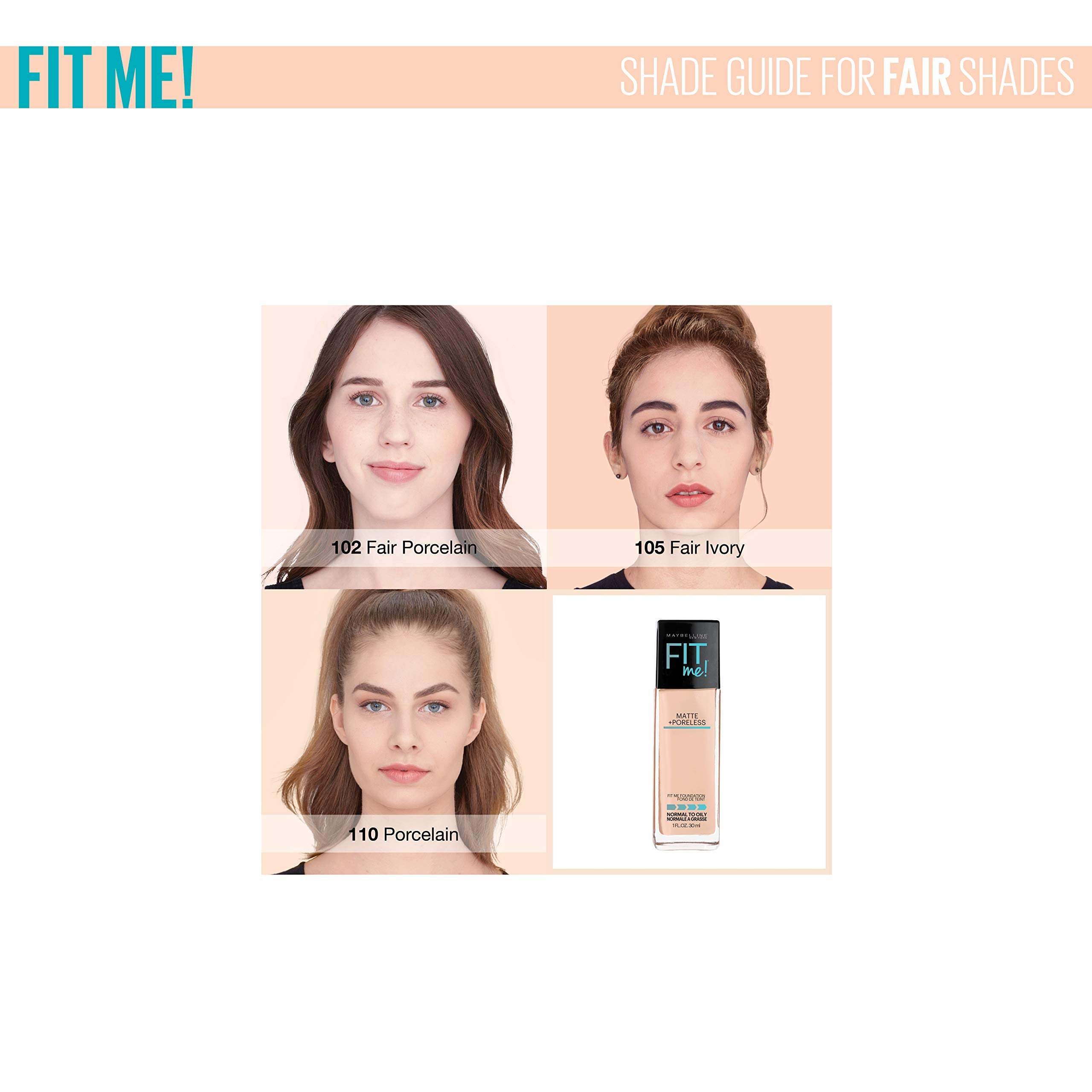 Maybelline New York Fit Me Dewy + Smooth Foundation (Pack of 2)