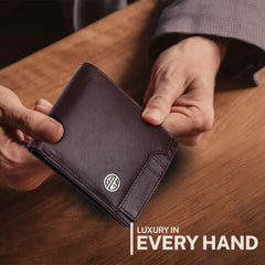 Hammonds Flycatcher RFID Protected Redwood Brown Leather Wallet for Men|6 Card Slots| 1 Coin Pocket|2 Hidden Compartment|2 Currency Slots|1 ID Slot