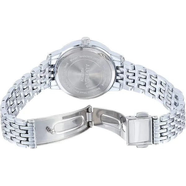 Armitron Women's Genuine Crystal Accented Bracelet Watch, 75/5821, Silver