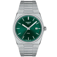 Tissot Mens PRX 316L Stainless Steel case Quartz Watch, Grey, Stainless Steel, 12 (T1374101109100)