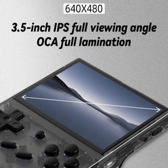 Voacle RG35XX 2024 New Version Retro Handheld Game Console , Linux System 3.5 Inch IPS Screen Built-in 64G TF Card 5515 Classic Games Support HDMI TV Output (Black)