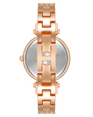 Anne Klein Women's Glitter Accented Textured Bangle Watch