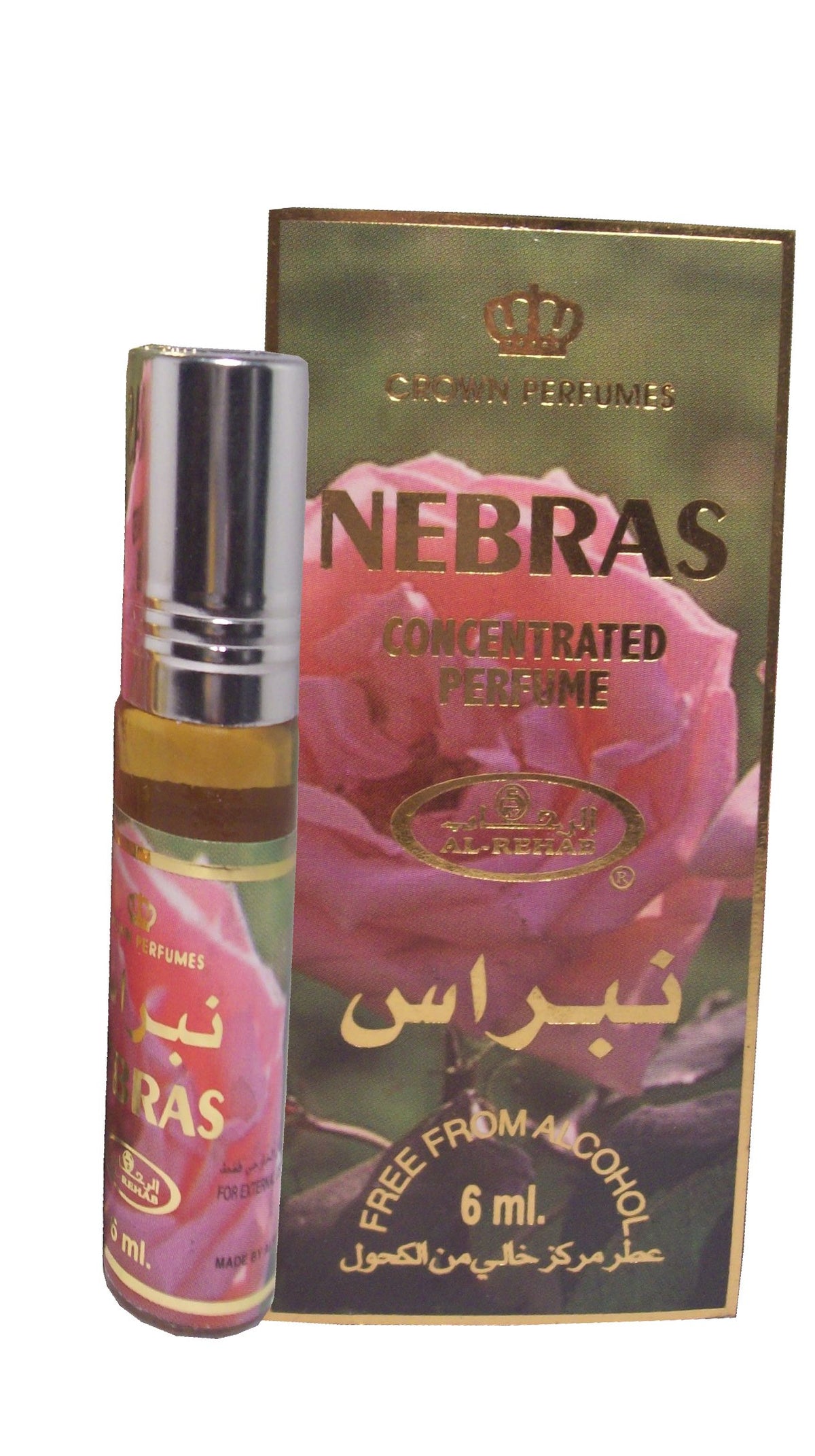 Al-Rehab Nebras Attar | 6 ml | Alcohol-free | Long-lasting Perfume Oil with Roll On