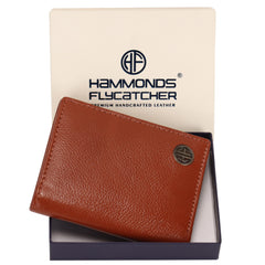 HAMMONDS FLYCATCHER Genuine Leather Small Wallet for Men | RFID Protected for Daily use (Tan)