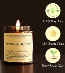 MIDNIGHT Scented Candle for Romantic Atmosphere, a Calming and Soothing Aroma Candle Creating a Feeling of Comfort and Intimacy, All Natural Aromatherapy Candles, 100% Soy Wax, Long Lasting Candles
