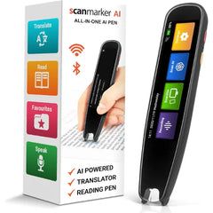 Scanmarker AI Smart Pen with Screen OCR & Text-to-Speech – Portable Scanner, Translator & Reading Pen for Students, Study, Travel & Work