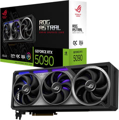 ASUS ROG Astral NVIDIA GeForce RTX 5090 32GB GDDR7 OC Edition Gaming Graphics Card (PCIe 5.0, HDMI/DP 2.1, 3.8-Slot, 4-Fan Design, Axial-tech Fans, Patented Vapor Chamber)