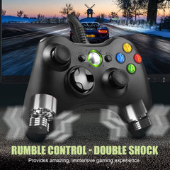 Diswoe Controller for Xbox 360, PC Controller USB Wired Joystick Gamepad, Improved Ergonomic Design Controller for Xbox 360 Slim PC with Windows Vista/7/8/8.1/10