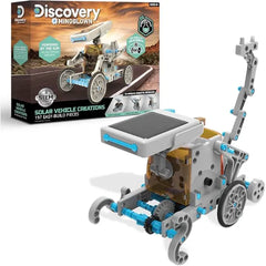 Discovery Mindblown STEM 12 in 1 Solar Robot Creation 197 Piece Kit with Working Solar Powered Motorized Engine and Gears, Construction Engineering Set for Ages 8 and Up