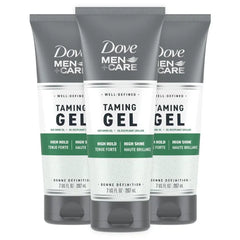 DOVE MEN + CARE Styling Gel, Hair Taming Gel for a Strong Hold, Thicker and Healthier Looking Hair - 7 oz (Pack of 3)