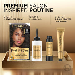 L’Oréal Paris Superior Preference Fade-Defying + Shine Permanent Hair Color, 9.5N Lightest Natural Blonde, Pack of 3, Hair Dye