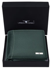 URBAN FOREST Oliver Green Leather Wallet For Men, 6 Card Slot - Green