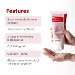 Medi-peel] Aesthe Derma Lacto Collagen Clear 300ml | Korean Facial Cleansing Foam | K-Beauty Skincare | Collagen Cleanser | Deep Cleansing | Pore Tightening | Micro Bubble