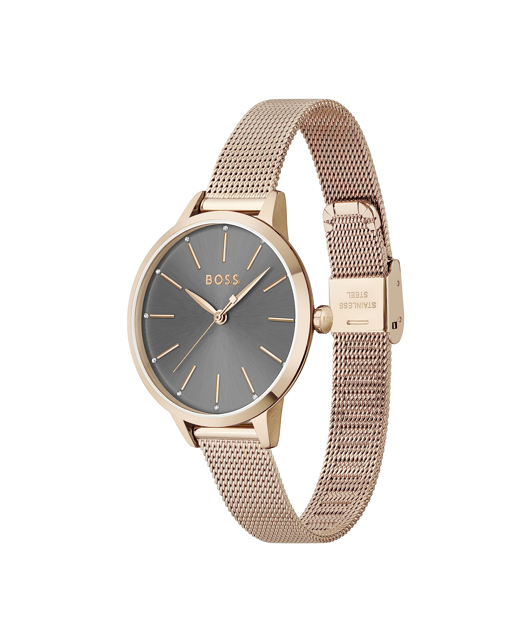 Hugo Boss SYMPHONY Women's Watch, Analog - Gold / grey