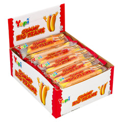 Yupi Big Frank Gummy Candy, 28g, Pack of 24, Individually Wrapped Hot Dog Shaped Gummies, Fun Snack for Kids & Adults, Halal Certified