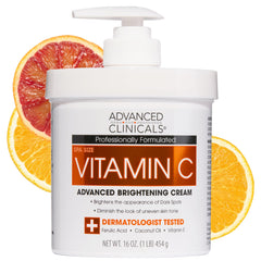 Advanced Clinicals Vitamin C Cream, Advanced Brightening Anti-Aging Cream for Aging and Dark Circles on Face, Hands, and Body