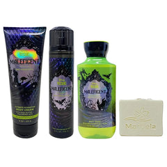 Bath & Body Works Disney Villains Collection Maleficent Trio Set - Body Cream Fragrance Mist and Body Wash - with a Natural Oats Bar Soap - Full Size