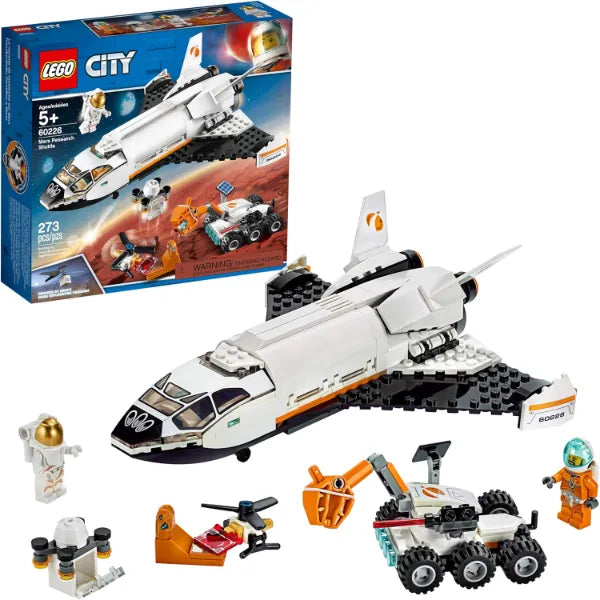 EGO City Space Mars Research Shuttle 60226 Space Shuttle Toy Building Kit with Mars Rover and Astronaut Minifigures, New 2019 (273 Pieces)