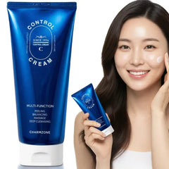 CHARMZONE Control Cream – Korean Skincare Exfoliating Face & Body Massage Cream for Removing Sebum & Dead Skin Cells, Hydrating Self-Massage Moisturizer (150ml / 5.07 fl oz)