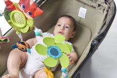 Tiny Love Sunny Stroll Activity Arch with Rattle Toys, 0 Month +, Adjustable Clips Fit Most Strollers, Meadow Days
