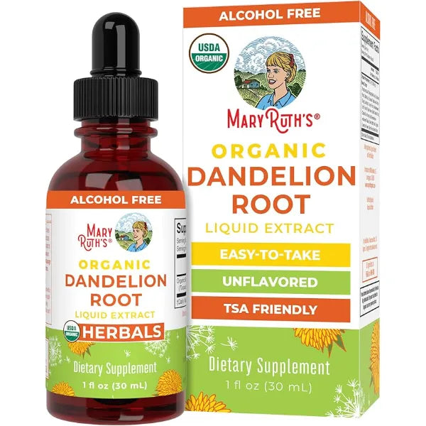 MARYRUTH'S Organic Dandelion Root Extract 1,180mg Dandelion Root, 1 oz | Liquid Supplement, Herbal Extract, Vegan, USDA Organic, Gluten Free