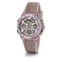 GUESS Ladies Sport Multifunction Baguette Crystal 36mm Watch