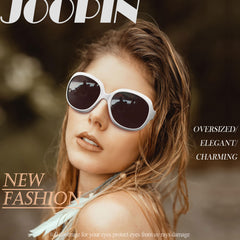 Joopin Polarized Sunglasses for Women, Ladies Big Frame Polarized Eyewear UV400 Protection Driving Fishing - White/Black