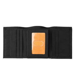 Timberland PRO mens Cordura Velcro Nylon RFID Trifold Wallet With ID Window Wallet - Black