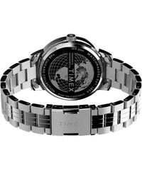 Timex 45 mm Chicago Watch - Stainless Steel/Blue/Silver-Tone