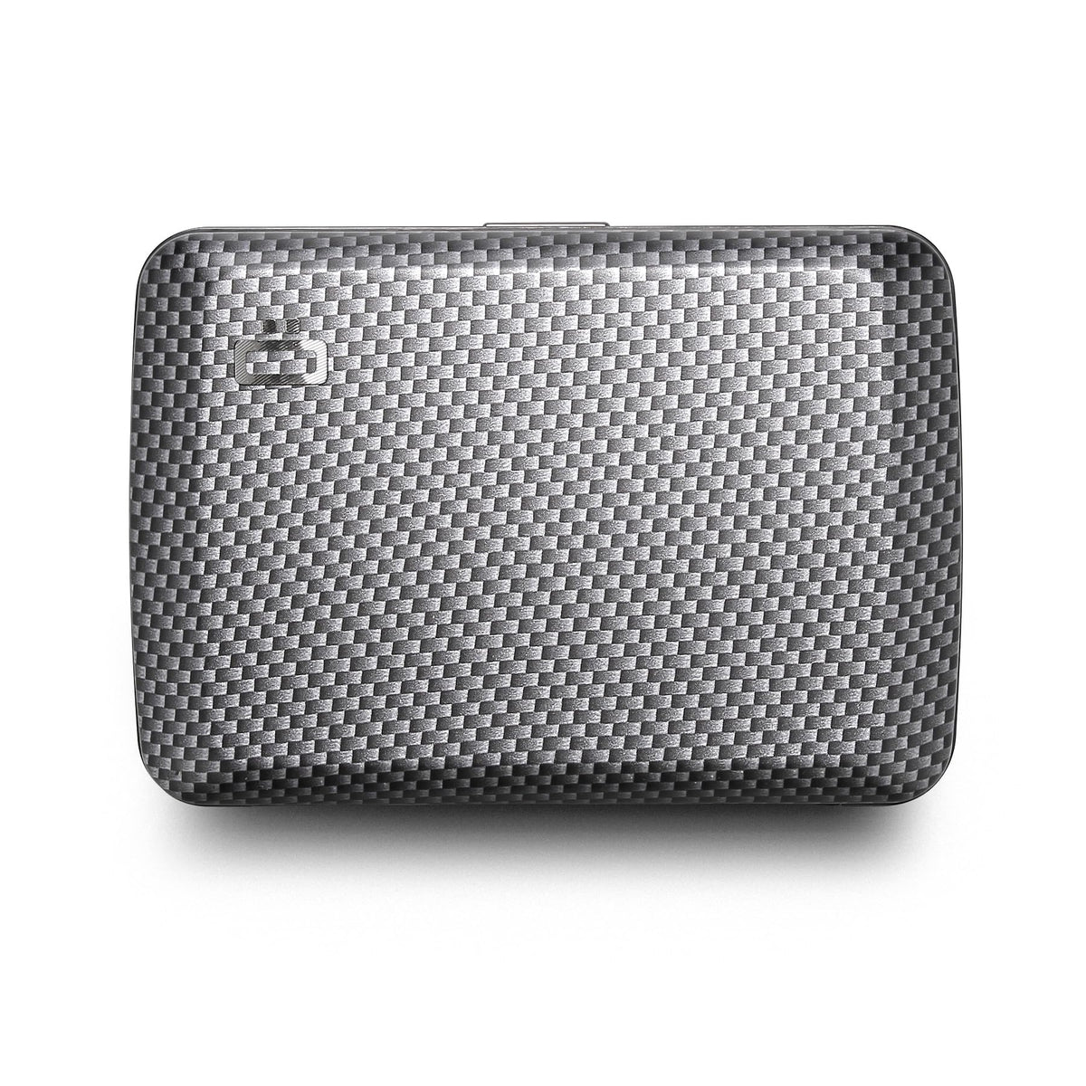 Aluminium Smart Case V2 Wallet - Metal Clasp - RFID Blocking Card Holder - Holds up to 10 Cards and Banknotes - Carbon Effect (Fine Weave)