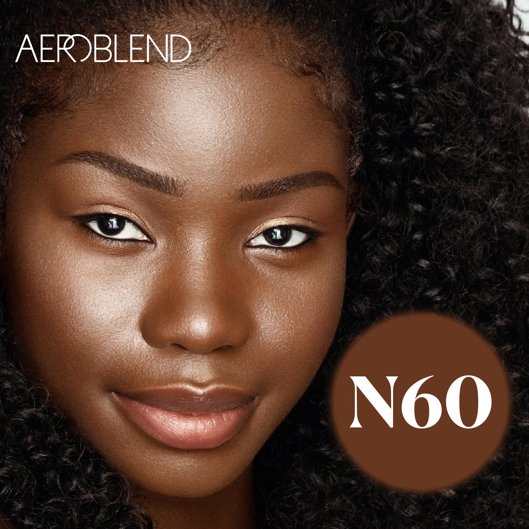 AEROBLEND Airbrush Foundation Makeup (N60) - Professional, Water-Based (1 oz)