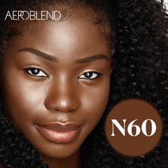 AEROBLEND Airbrush Foundation Makeup (N60) - Professional, Water-Based (1 oz)