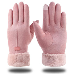 Winter Gloves for Women, Warm Touchscreen Glove Windproof Elastic Texting Gloves, Soft Lining Gloves for Ladies Sports Driving - Pink
