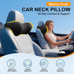 Allaboutsla 2-Pack Car Neck Pillow, Car Headrest Pillow for Neck Support