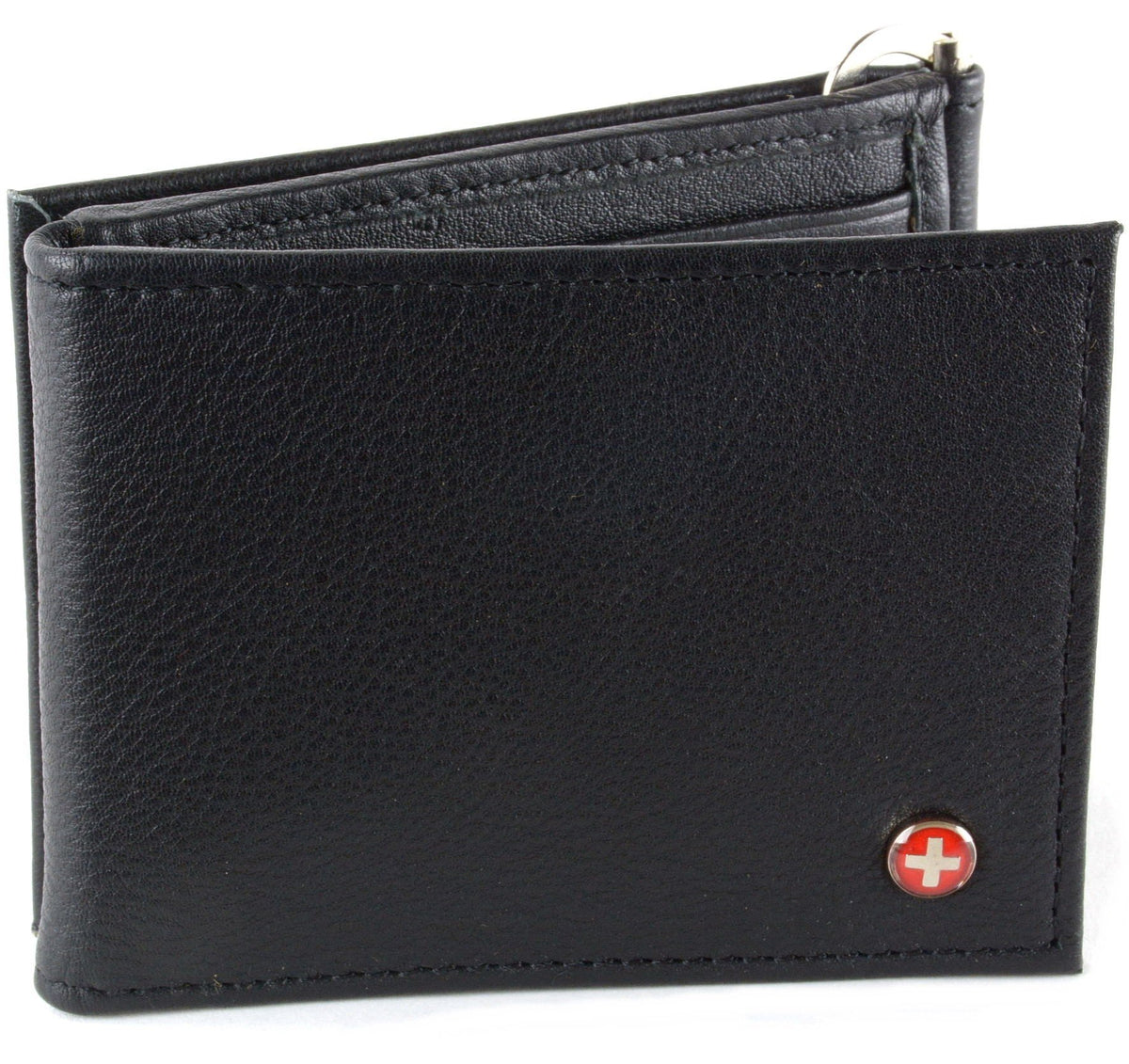 Alpine Swiss Mens Leather Wallet Z Shape Trifold Bifold