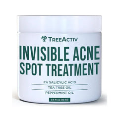 TreeActiv Invisible Salicylic Acid Spot Cream, Original Formula Lightweight Face & Body Cream for Acne-Prone Skin, Daily Use for Teens & Adults, Clear-Drying, Gentle Formula, 0.5 fl oz
